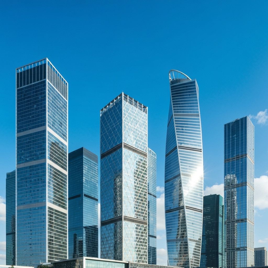 Modern skyscrapers